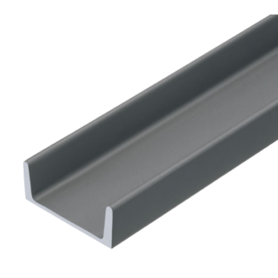 Perfil U lateral preto