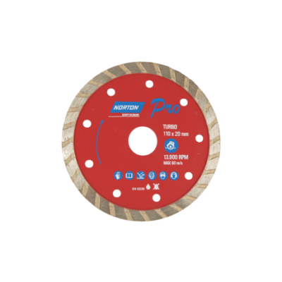 Disco Diamantado Turbo 110X20 Norton Pro
