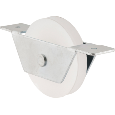 Roldana de polipropileno com suporte aberto